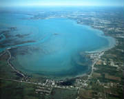 Photo of Lake St. Clair showing Anchor Bay. Photo by Aerial Photography